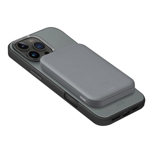 Uniq внешний аккумулятор Lyden Lexa 5000W Magnetic wireless 15W USB-C PD 20W Lichen Green