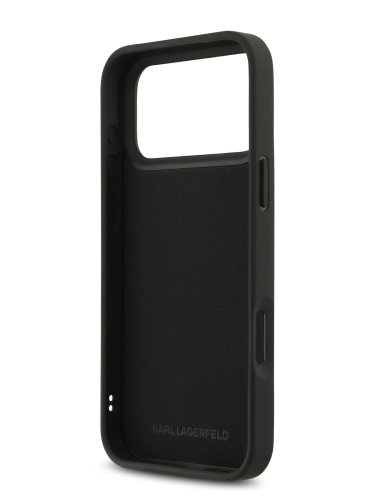 Karl Lagerfeld для iPhone 17 Pro Max чехол 3D Rubber Multi Logo Hard Black