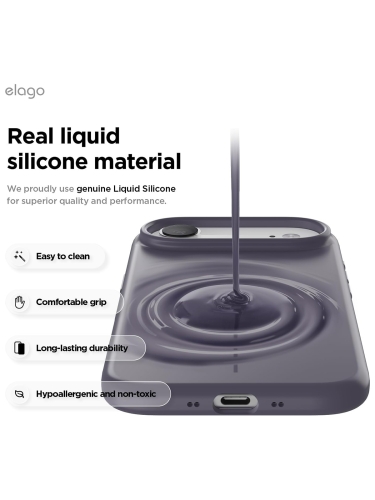 Elago для iPhone Air чехол Magnetic Silicone Deep Purple (MagSafe)