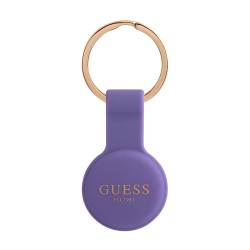 Чехол Guess Liquid silicone with ring для AirTag, фиолетовый