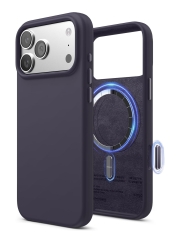 Elago для iPhone 17 Pro чехол Magnetic Silicone Deep Purple (MagSafe)