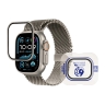 BlueO стекло для Apple Watch Ultra 1/2/3 49 mm, Sapphire Glass + Titanium Frame Natural Titanium