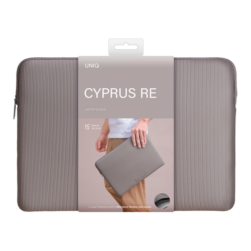 Uniq для ноутбуков 15"/16" чехол Cyprus Ridge Edition Neoprene Laptop sleeve Pewter Grey