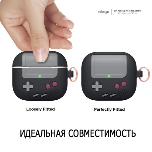 Чехол Elago Unique AW5 Game console Hang case для AirPods 3 (2021), черный