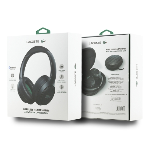 Lacoste наушники беспроводные накладные Bluetooth HP ANC Iconic (LH01) Black