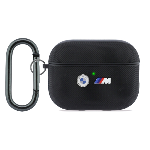 BMW для Airpods Pro 3 чехол M-series PU Meshed Leather Metal logo Black