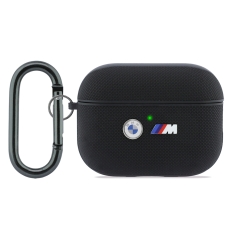 BMW для Airpods Pro 3 чехол M-series PU Meshed Leather Metal logo Black