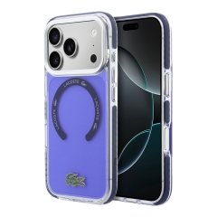 Lacoste для iPhone 17 Pro Max чехол ShockProof Lacquer Metal logo &amp; Cam Hard Frosted Marine(MagSafe)