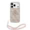 Guess для iPhone 17 Pro чехол PU 4G Big metal logo Hard + Pearl Hand Strap Pink