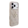 Guess для iPhone 17 Pro чехол PU 4G Big metal logo Hard + Pearl Hand Strap Pink