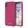 Чехол Guess Silicone для iPhone XS Max, розовый