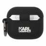 Чехол Lagerfeld Silicone case with ring NFT 3D Karl для Airpods 3 (2021), черный