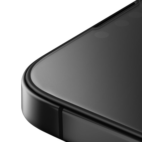 Защитное стекло Uniq OPTIX Privacy для iPhone 14 Pro Max, черная рамка (+installer)