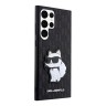 Чехол Lagerfeld PU Saffiano Monogram NFT Choupette Hard для Galaxy S23 Ultra, черный