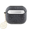 Чехол Guess PU leather 4G with metal logo and Charm для Airpods 3 (2021), черный