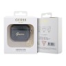 Чехол Guess PU leather 4G with metal logo and Charm для Airpods 3 (2021), черный