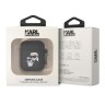 Karl Lagerfeld для Airpods 1/2 чехол Silicone case with ring NFT Karl & Choupette Black