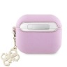Guess для Airpods 3 чехол PU Saffiano with 4G Diamond charm Pink