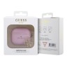 Guess для Airpods 3 чехол PU Saffiano with 4G Diamond charm Pink