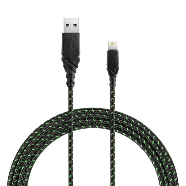 EnergEA NyloGlitz MFi Lightning/USB (1.5 м), зелёный CBL-NG-GRN150