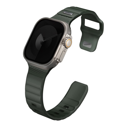 Uniq для Apple Watch 49-46-45-44 mm ремешок STRIDE FKM Rubber Green