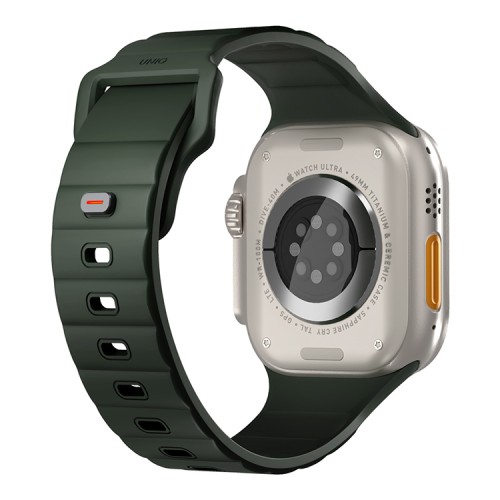 Uniq для Apple Watch 49-46-45-44 mm ремешок STRIDE FKM Rubber Green