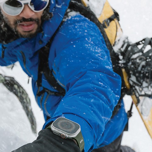 Uniq для Apple Watch 49-46-45-44 mm ремешок STRIDE FKM Rubber Green