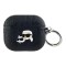 Karl Lagerfeld для Airpods 3 чехол PU Saffiano Monogram with ring NFT Metal Head Karl & Choupette Black