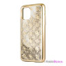 Чехол Guess Glitter 4G Peony Hard для iPhone 11 Pro, золотой