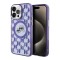 Karl Lagerfeld для iPhone 15 Pro Max чехол PC/TPU Monogram NFT Karl & Choup Metal Cam Hard Purple (MagSafe)