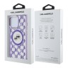 Karl Lagerfeld для iPhone 15 Pro Max чехол PC/TPU Monogram NFT Karl & Choup Metal Cam Hard Purple (MagSafe)
