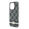DKNY для iPhone 16 Pro Max чехол PC/TPU Checkered Printed stripes Black (MagSafe)