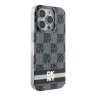 DKNY для iPhone 16 Pro Max чехол PC/TPU Checkered Printed stripes Black (MagSafe)