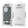 DKNY для iPhone 16 Pro Max чехол PC/TPU Checkered Printed stripes Black (MagSafe)