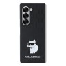 Karl Lagerfeld для Galaxy Z Fold 6 чехол PU-кожа Saffiano Monogram Choupette метал.значок, черный
