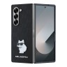 Karl Lagerfeld для Galaxy Z Fold 6 чехол PU-кожа Saffiano Monogram Choupette метал.значок, черный