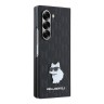 Karl Lagerfeld для Galaxy Z Fold 6 чехол PU-кожа Saffiano Monogram Choupette метал.значок, черный