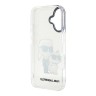 Karl Lagerfeld для iPhone 16 чехол PC/TPU NFT Karl&Choupette Glitter Transparent