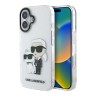 Karl Lagerfeld для iPhone 16 чехол PC/TPU NFT Karl&Choupette Glitter Transparent