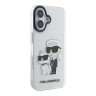 Karl Lagerfeld для iPhone 16 чехол PC/TPU NFT Karl&Choupette Glitter Transparent