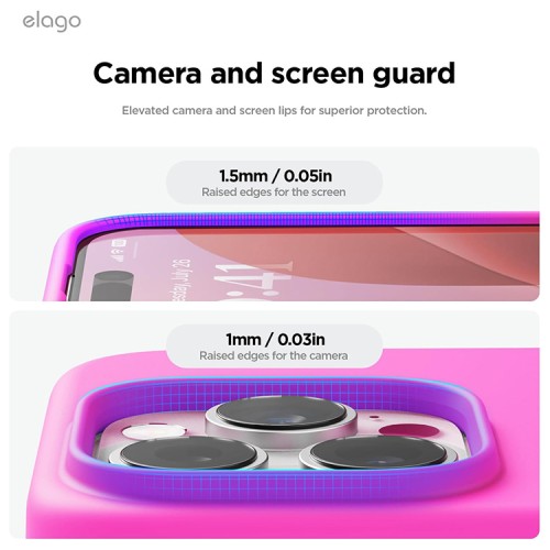 Elago для iPhone 16 Pro Max чехол Soft silicone (Liquid) Ice Red