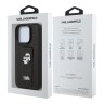 Karl Lagerfeld для iPhone 16 Pro Max чехол GripStand PU Saffiano NFT Karl & Choupette metal Hard Black