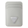Guess магн. бумажник Wallet Cardslot MagSafe PU Grained leather Triangle Metal logo Beige