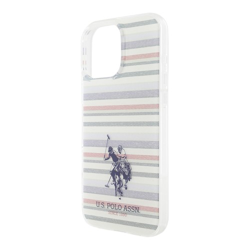 U.S. Polo для iPhone 16 Pro Max чехол PC/TPU Double Horse logo Multicolor stripes Hard Green
