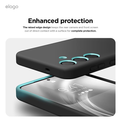Elago для Galaxy S25+ чехол Soft silicone (Liquid) Black