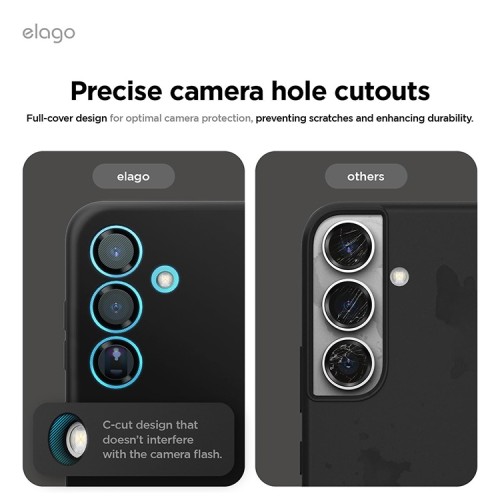 Elago для Galaxy S25+ чехол Soft silicone (Liquid) Black