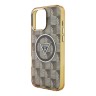 Guess для iPhone 16 Pro Max чехол PC/TPU Jet Set Trianlge logo Metal camera Hard Brown (MagSafe)