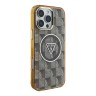 Guess для iPhone 16 Pro Max чехол PC/TPU Jet Set Trianlge logo Metal camera Hard Brown (MagSafe)