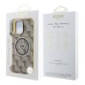 Guess для iPhone 16 Pro Max чехол PC/TPU Jet Set Trianlge logo Metal camera Hard Brown (MagSafe)