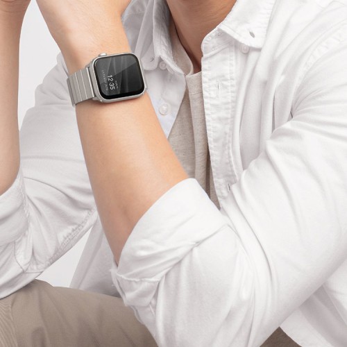 Ремешок Uniq Strova Strap Link Steel для Apple Watch 49-46-45-44 мм, серебристый